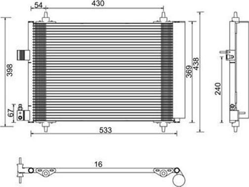 Magneti Marelli 359003220470 - Kondenser, kondisioner furqanavto.az