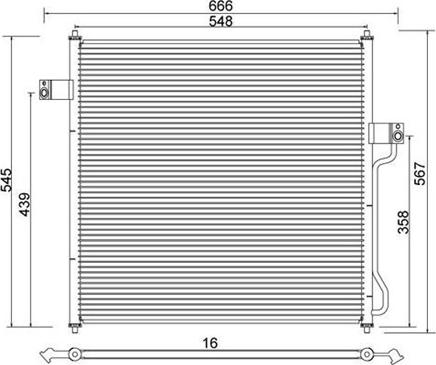 Magneti Marelli 359003220680 - Kondenser, kondisioner furqanavto.az