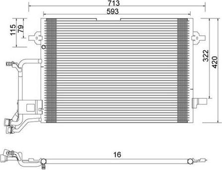 Magneti Marelli 359003220050 - Kondenser, kondisioner furqanavto.az