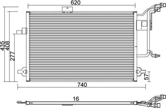 Magneti Marelli 359003220080 - Kondenser, kondisioner furqanavto.az