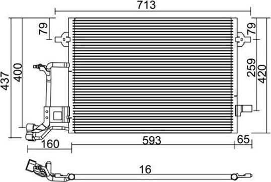 Magneti Marelli 359003220150 - Kondenser, kondisioner furqanavto.az