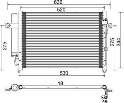 Magneti Marelli 359003220870 - Kondenser, kondisioner furqanavto.az