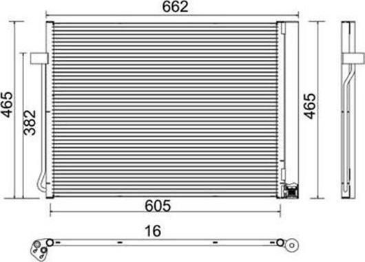 Magneti Marelli 359003220310 - Kondenser, kondisioner furqanavto.az