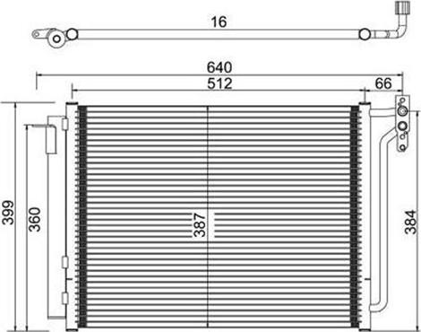 Magneti Marelli 359003220260 - Kondenser, kondisioner furqanavto.az