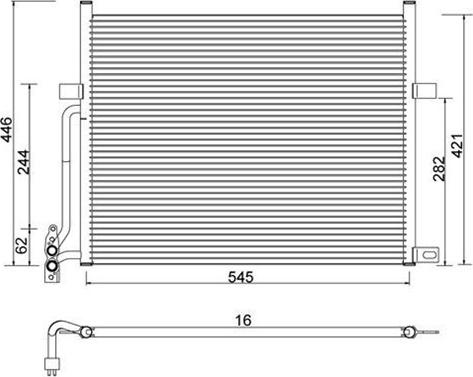 Magneti Marelli 359003220210 - Kondenser, kondisioner furqanavto.az