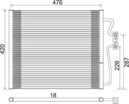 Magneti Marelli 359003220230 - Kondenser, kondisioner furqanavto.az