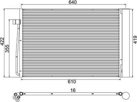 Magneti Marelli 359003220270 - Kondenser, kondisioner furqanavto.az