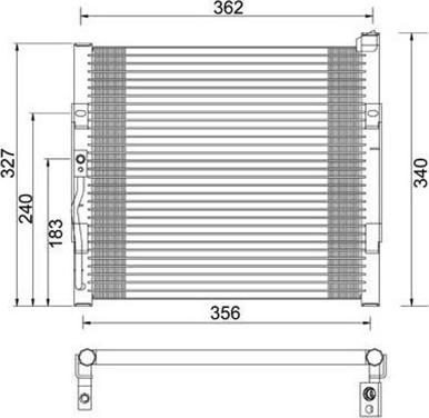 Magneti Marelli 359003220700 - Kondenser, kondisioner furqanavto.az