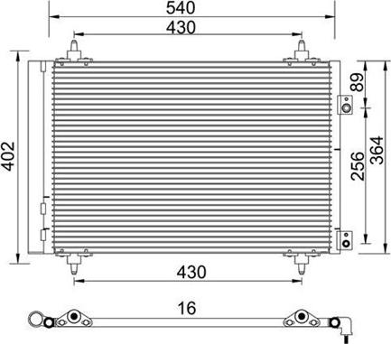 Magneti Marelli 359003221400 - Kondenser, kondisioner furqanavto.az