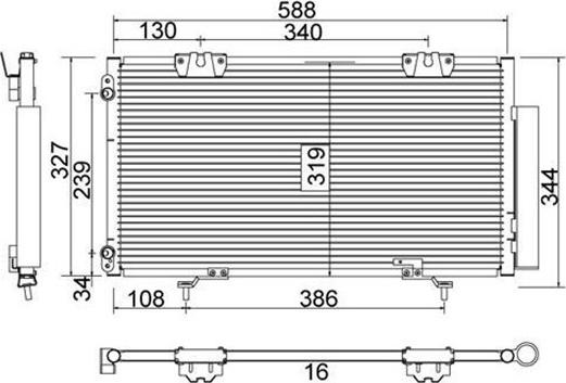 Magneti Marelli 359003221590 - Kondenser, kondisioner furqanavto.az