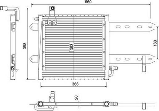 Magneti Marelli 359003221520 - Kondenser, kondisioner furqanavto.az