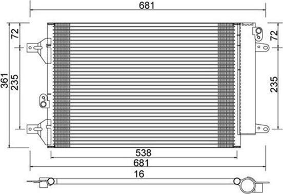 Magneti Marelli 359003221690 - Kondenser, kondisioner furqanavto.az