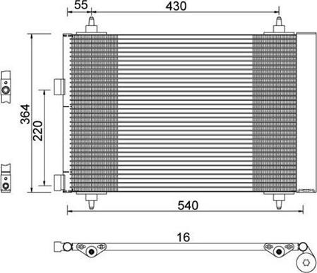 Magneti Marelli 359003221390 - Kondenser, kondisioner furqanavto.az