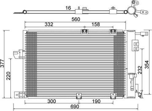 Magneti Marelli 359003221360 - Kondenser, kondisioner furqanavto.az