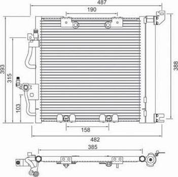 Magneti Marelli 359003221300 - Kondenser, kondisioner furqanavto.az