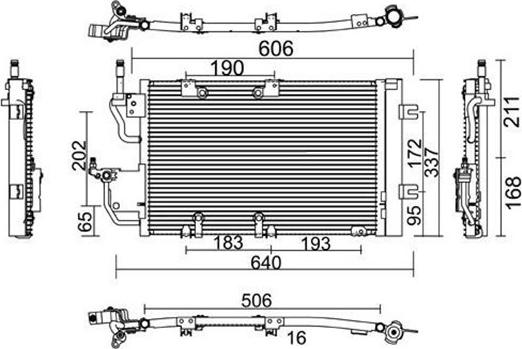 Magneti Marelli 359003221320 - Kondenser, kondisioner furqanavto.az