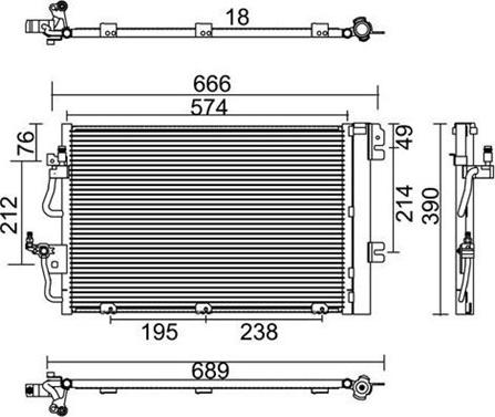 Magneti Marelli 359003221290 - Kondenser, kondisioner furqanavto.az