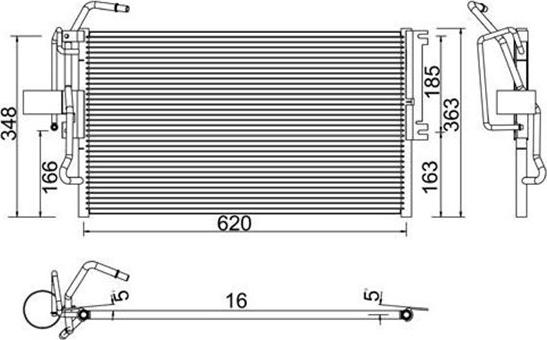 Magneti Marelli 359003221270 - Kondenser, kondisioner furqanavto.az