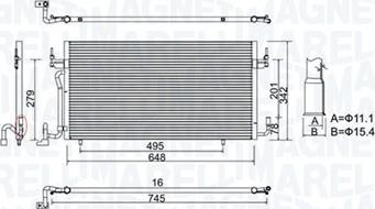 Magneti Marelli 350203965000 - Kondenser, kondisioner furqanavto.az