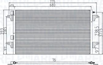 Magneti Marelli 350203901000 - Kondenser, kondisioner furqanavto.az