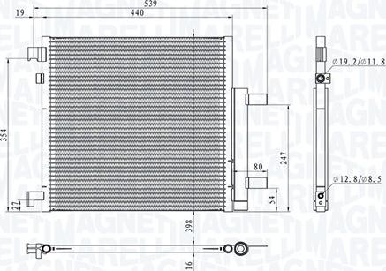 Magneti Marelli 350203908000 - Kondenser, kondisioner furqanavto.az