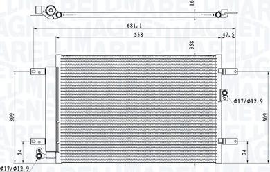 Magneti Marelli 350203910000 - Kondenser, kondisioner furqanavto.az