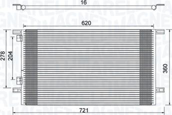 Magneti Marelli 350203918000 - Kondenser, kondisioner furqanavto.az