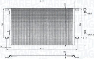 Magneti Marelli 350203918000 - Kondenser, kondisioner furqanavto.az