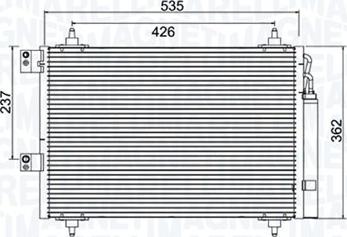 Magneti Marelli 350203936000 - Kondenser, kondisioner furqanavto.az