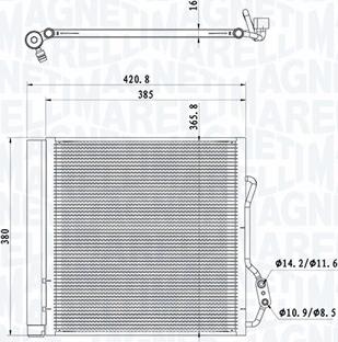 Magneti Marelli 350203921000 - Kondenser, kondisioner furqanavto.az