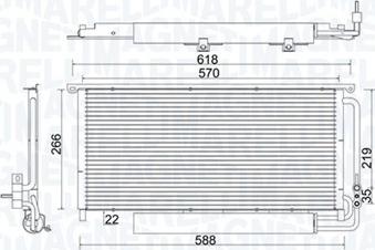 Magneti Marelli 350203922000 - Kondenser, kondisioner furqanavto.az