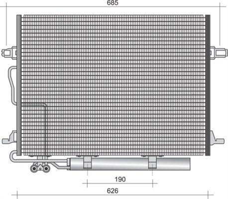 Magneti Marelli 350203438000 - Kondenser, kondisioner furqanavto.az