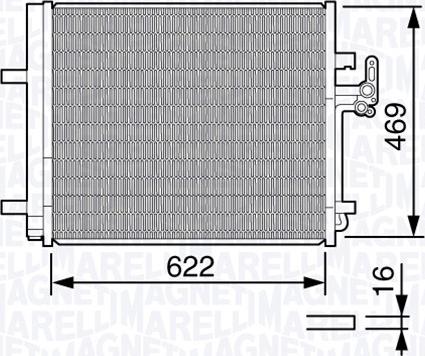 Magneti Marelli 350203645000 - Kondenser, kondisioner furqanavto.az