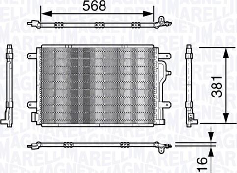 Magneti Marelli 350203640000 - Kondenser, kondisioner furqanavto.az