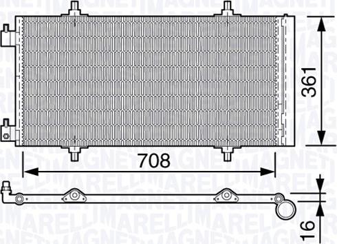 Magneti Marelli 350203643000 - Kondenser, kondisioner furqanavto.az