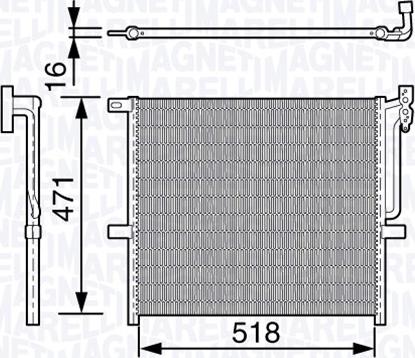 Magneti Marelli 350203642000 - Kondenser, kondisioner furqanavto.az