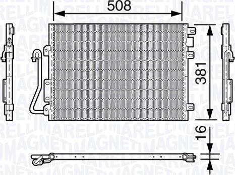 Magneti Marelli 350203658000 - Kondenser, kondisioner furqanavto.az