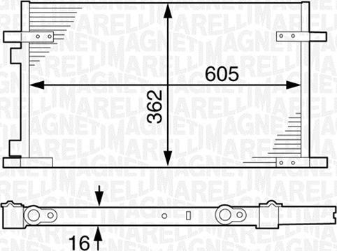 Magneti Marelli 350203609000 - Kondenser, kondisioner furqanavto.az