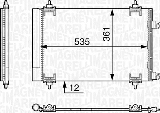 Magneti Marelli 350203603000 - Kondenser, kondisioner furqanavto.az