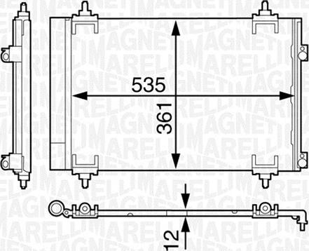 Magneti Marelli 350203602000 - Kondenser, kondisioner furqanavto.az