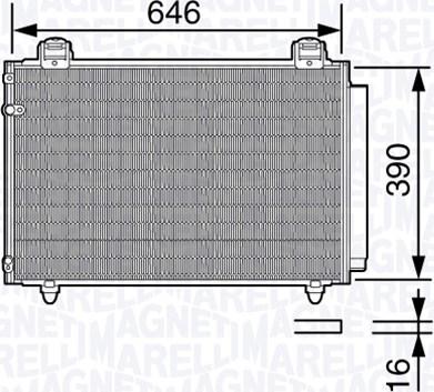 Magneti Marelli 350203686000 - Kondenser, kondisioner furqanavto.az