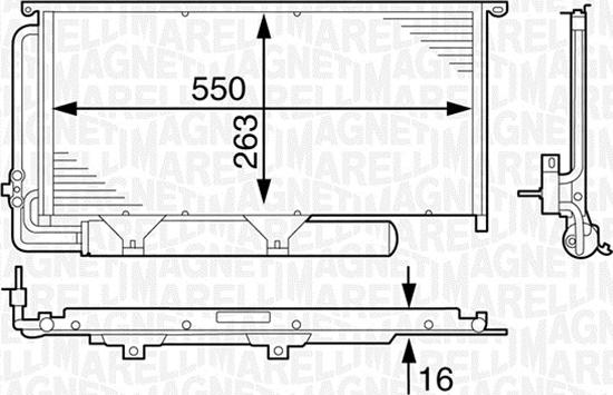 Magneti Marelli 350203633000 - Kondenser, kondisioner furqanavto.az