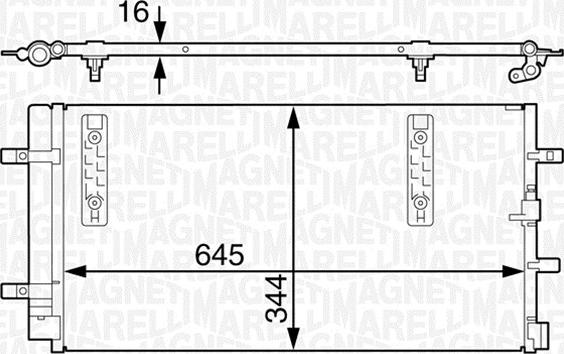 Magneti Marelli 350203632000 - Kondenser, kondisioner furqanavto.az