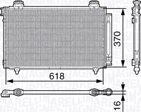 Magneti Marelli 350203679000 - Kondenser, kondisioner furqanavto.az