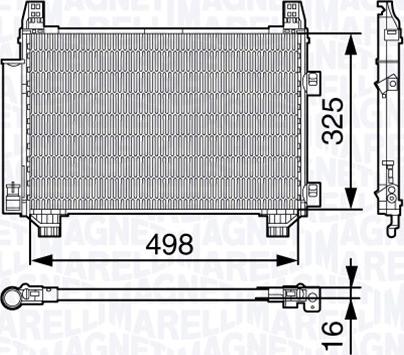 Magneti Marelli 350203674000 - Kondenser, kondisioner furqanavto.az