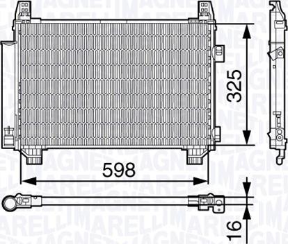 Magneti Marelli 350203678000 - Kondenser, kondisioner furqanavto.az