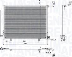 Magneti Marelli 350203105000 - Kondenser, kondisioner furqanavto.az