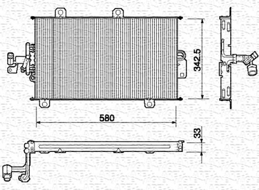 Magneti Marelli 350203100000 - Kondenser, kondisioner furqanavto.az