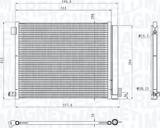 Magneti Marelli 350203101400 - Kondenser, kondisioner furqanavto.az