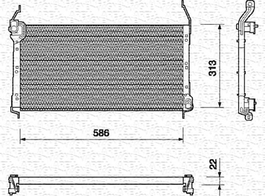 Magneti Marelli 350203116000 - Kondenser, kondisioner furqanavto.az